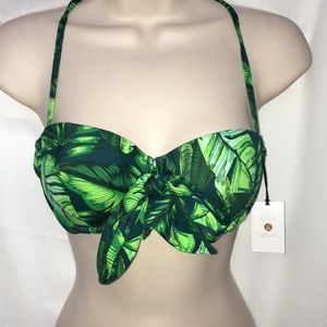Shade & Shore Palm Green Bikini Top